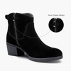 image:imageVepose Womens Suede Leather Ankle BootsTextured Black