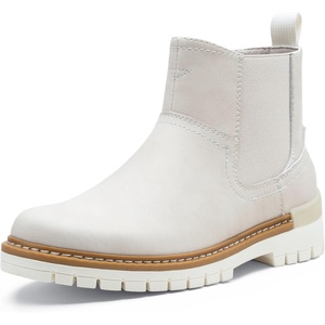 image:imageVepose Womens Chelsea Boots PullOn Lug Sole Low Heel Ankle Booties  Comfortable dressy bootiesmemory foam insole and elastic side panelspolished styling for work and weekendsBone Cloud Grey
