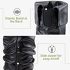 image:imageWomens Flat Knee High Boots with Slouch Shaft 942  Casual dress boot look softly slouched shaft round toe pairs with jeans leggings and skirtsSlouch Suede Boots942black Pu