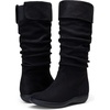 image:imageWomens Flat Knee High Boots with Slouch Shaft 942  Casual dress boot look softly slouched shaft round toe pairs with jeans leggings and skirtsSlouch Suede Boots942black