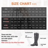 image:imageWomens Knee High Riding Boots with Buckle and Inside Zipper  Casual fashion boots smooth tall shaft round toe low block heel and cushioned insole for jeans skirts and work looksRetro Grey