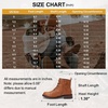 image:imageWomens Lace Up Combat Ankle Boots Cap Toe Low Block Heel  Comfortable booties with easy side zipper entry and memory foam cushioning for denim dresses city days and travelBrown