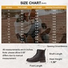 image:imageWomens Lace Up Combat Ankle Boots Cap Toe Low Block Heel  Comfortable booties with easy side zipper entry and memory foam cushioning for denim dresses city days and travelDark Brown