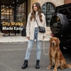image:imageWomens Lace Up Combat Ankle Boots Cap Toe Low Block Heel  Comfortable booties with easy side zipper entry and memory foam cushioning for denim dresses city days and travelLeather Black