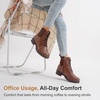 image:imageWomens Lace Up Combat Ankle Boots with Zipper and Lug Sole  Comfortable chunky low heel short booties memory foam cushioning round toe for casual workdays city walks fall outfitsMocha Brown