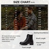 image:imageWomens Lace Up Combat Ankle Boots with Zipper and Lug Sole  Comfortable chunky low heel short booties memory foam cushioning round toe for casual workdays city walks fall outfitsBlack