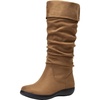 Slouch Suede Boots-942-camel