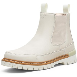 image:imageVepose Womens Chelsea Ankle Round Toe Boots Pull On Lug Sole BootiesBeige