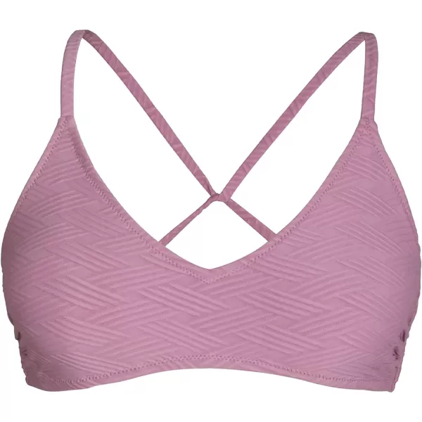 imageCUPSHE Bikini Top for Women Bathing Suit Criss Cross Self Tie Spaghetti Straps V NeckPink