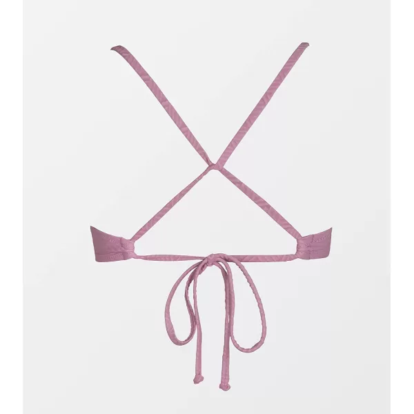 imageCUPSHE Bikini Top for Women Bathing Suit Criss Cross Self Tie Spaghetti Straps V NeckPink