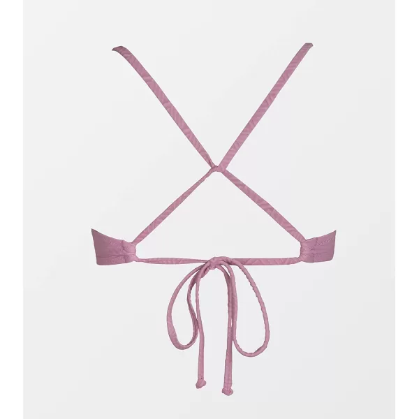 imageCUPSHE Bikini Top for Women Bathing Suit Criss Cross Self Tie Spaghetti Straps V NeckPink