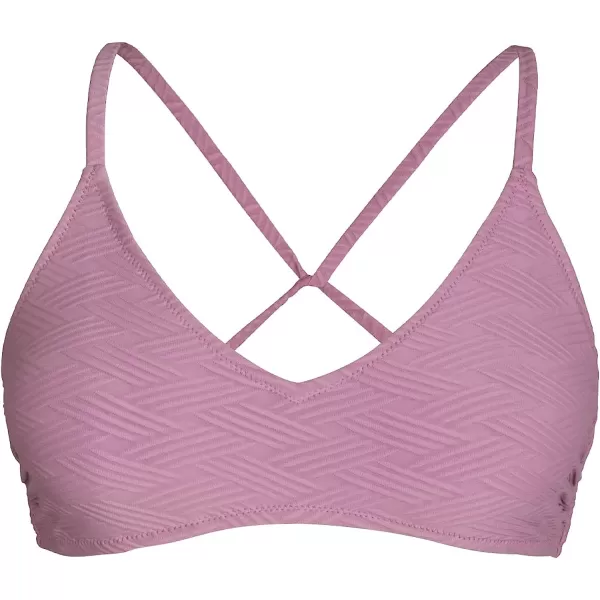imageCUPSHE Bikini Top for Women Bathing Suit Criss Cross Self Tie Spaghetti Straps V NeckPink