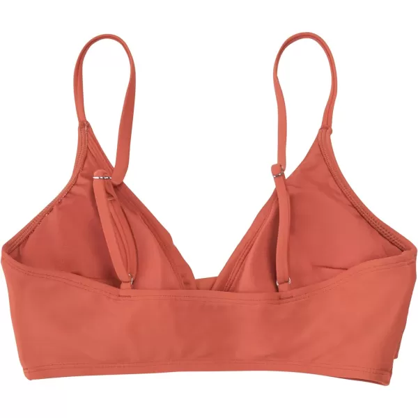 imageCUPSHE Bikini Top for Women Bathing Suit V Neck Adjustable Spaghetti Straps Twist FrontBrick Red