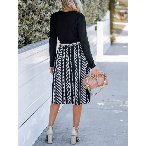 imageCUPSHE Paisley Print Belted Dress Short Sleeves Crew Neck Dresses Casual SummerBlackv Neck