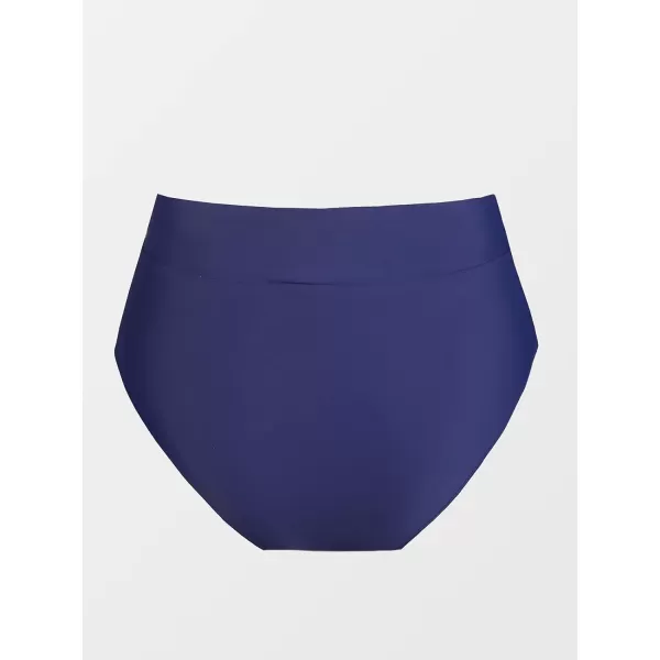 imageCUPSHE Plus Size Swimsuit Bikini Bottom Swimwear High Waisted Crisscross BandPurple