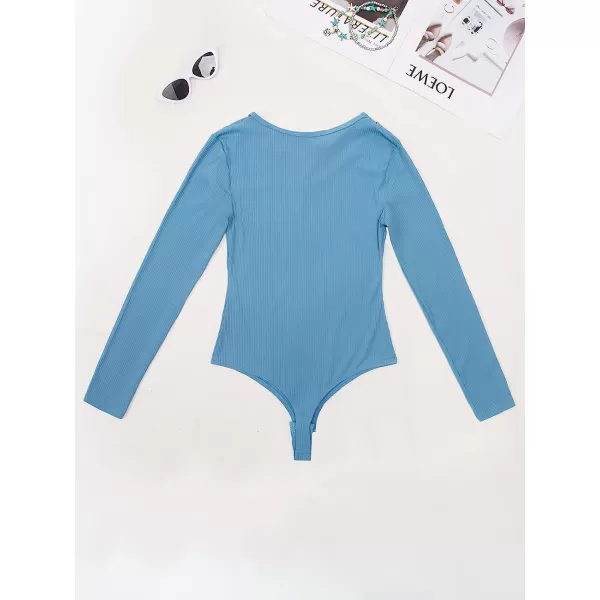 imageCUPSHE Shapewear for Women Round Neck Cut Out Bodysuit with Long SleeveCUPSHE Shapewear for Women Round Neck Cut Out Bodysuit with Long Sleeve