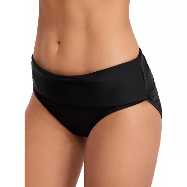 imageCUPSHE Tankini Set Women Two Piece Swimsuit Ruched Wrap Halter Mesh Removable Straps Bathing SuitBlack