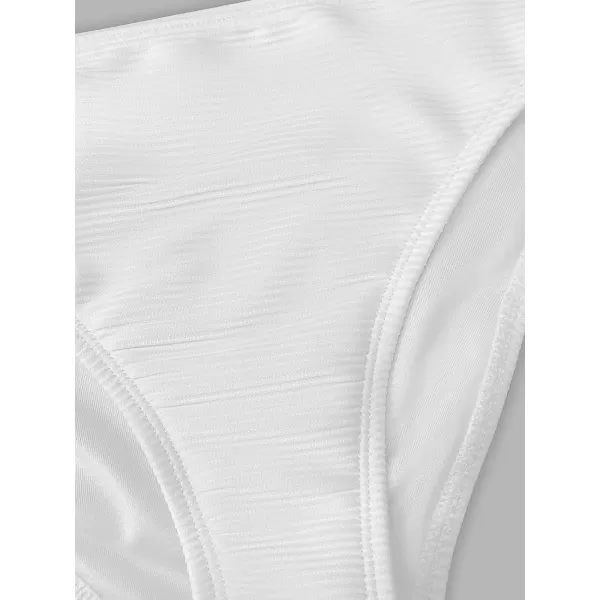 imageCUPSHE Women Bikini Set Solid Color Sexy Triangle Two Piece SwimsuitWhite