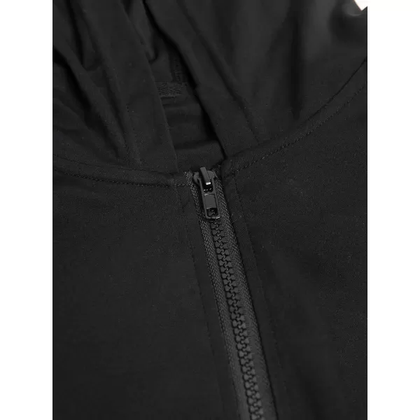 imageCUPSHE Women Black Front Zipper Hoodie Front open Long Sleeve SweatshirtCUPSHE Women Black Front Zipper Hoodie Front open Long Sleeve Sweatshirt
