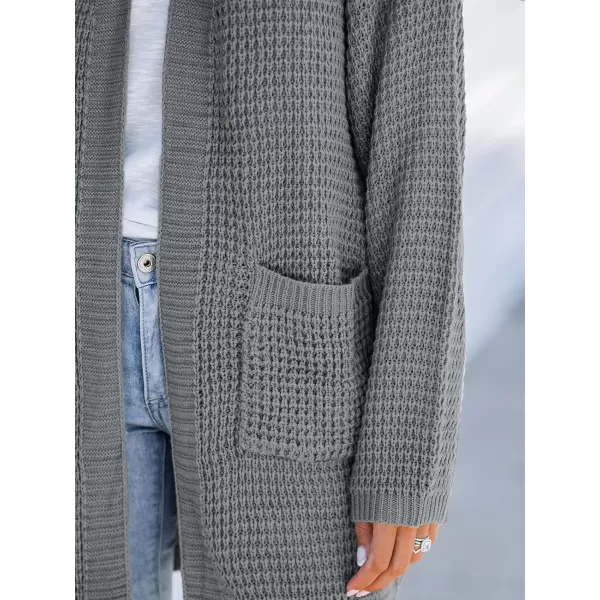 imageCUPSHE Women Cardigans Sweater Knit V Neck Sweater Casual Tops Long SleevesGray