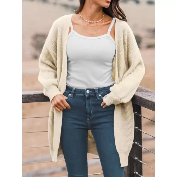 imageCUPSHE Women Cardigans Sweater Tops Long Sleeves Knit Sweater Casual BrownBeige