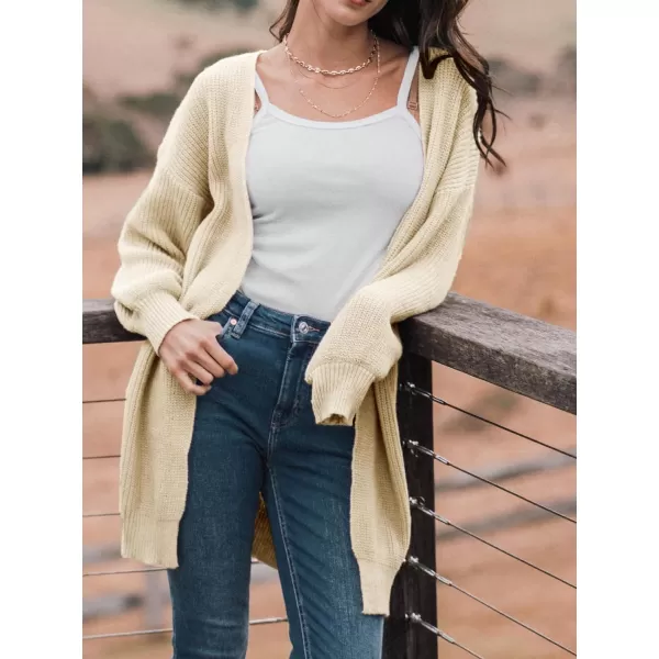 imageCUPSHE Women Cardigans Sweater Tops Long Sleeves Knit Sweater Casual BrownBeige
