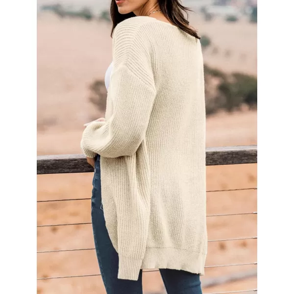 imageCUPSHE Women Cardigans Sweater Tops Long Sleeves Knit Sweater Casual BrownBeige