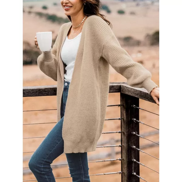 imageCUPSHE Women Cardigans Sweater Tops Long Sleeves Knit Sweater Casual BrownBrown