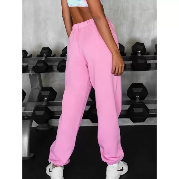 imageCUPSHE Women Carrot Sweatpants Drawstring Waist Seven Eights Casual PantsPink