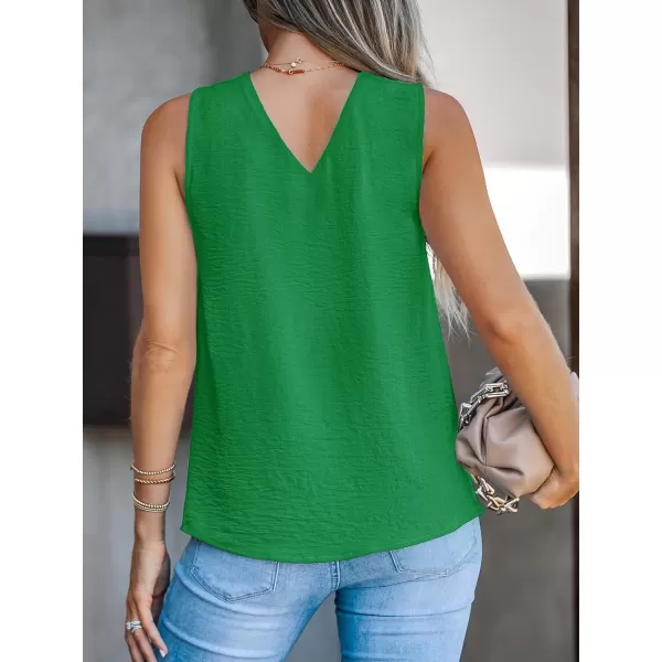 imageCUPSHE Women Crisscross Top Sleeveless Shirt Halter Tee CasualGreen
