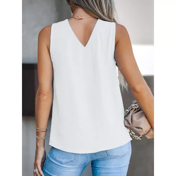 imageCUPSHE Women Crisscross Top Sleeveless Shirt Halter Tee CasualWhite