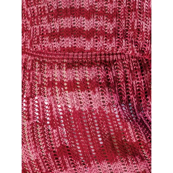 imageCUPSHE Women Crochet Mini CoverUp Dress Casual Summer Shoulder Straps Beach Sleeveless Short Cover UpWine