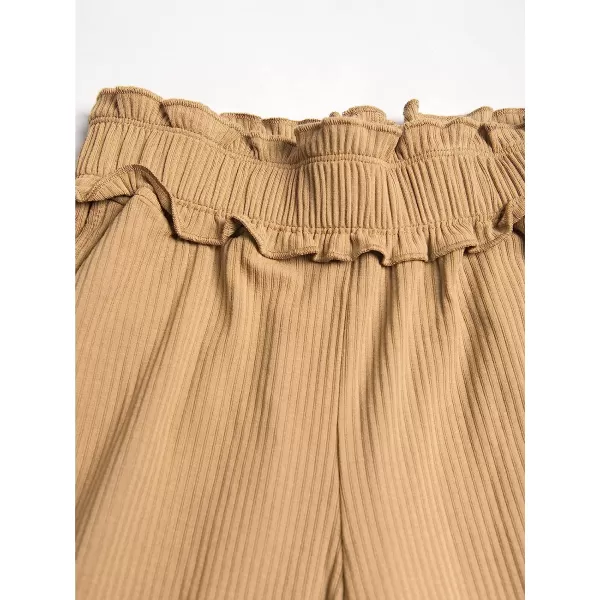 imageCUPSHE Women Elastic Waist Wide Leg Sweatpants High Waist Pants BrownBrown