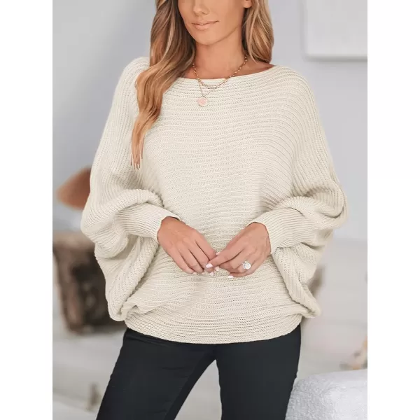 imageCUPSHE Women Fall Sweaters Casual Long Sleeve Ribbed Knit Bishop One Shoulder TopsWhite