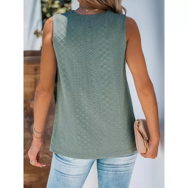 imageCUPSHE Women Floral Lace Sleeveless Top VNeck BlouseOlive Green