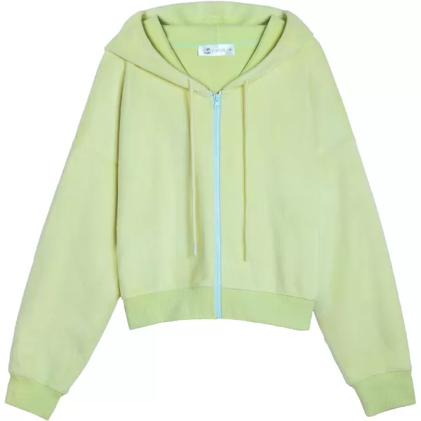 imageCUPSHE Women Green Zipper Front Drawstring Hoodie Long Sleeve Loose Waisted SweatshirtCUPSHE Women Green Zipper Front Drawstring Hoodie Long Sleeve Loose Waisted Sweatshirt