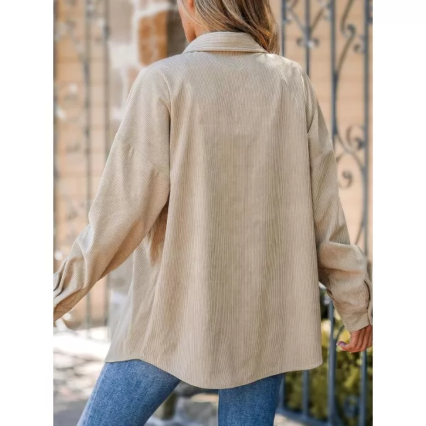 imageCUPSHE Women Jacket Corduroy ButtonFront ShacketLight Brown