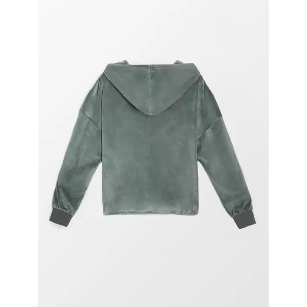 imageCUPSHE Women Long Sleeve Sweatshirt Flannel Drop Sleeve Hoodies Casual Pullover with Ribbed Knit CuffCUPSHE Women Long Sleeve Sweatshirt Flannel Drop Sleeve Hoodies Casual Pullover with Ribbed Knit Cuff