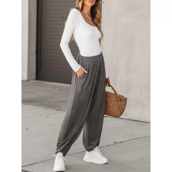 imageCUPSHE Women Pants HighRise Waist Joggers Long Sweatpants Sports Running Casual with PocketsGrey