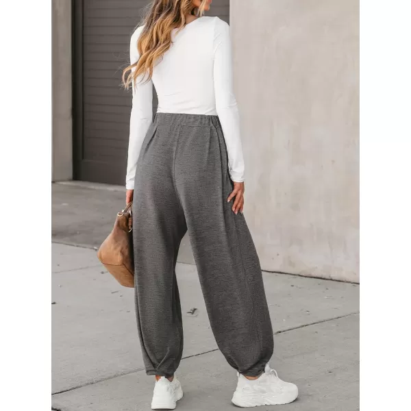 imageCUPSHE Women Pants HighRise Waist Joggers Long Sweatpants Sports Running Casual with PocketsGrey