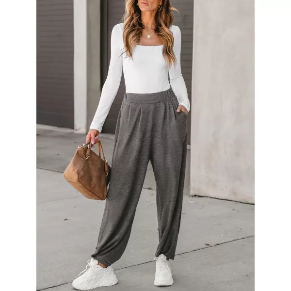 imageCUPSHE Women Pants HighRise Waist Joggers Long Sweatpants Sports Running Casual with PocketsGrey