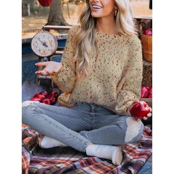 imageCUPSHE Women Pullover Sweater Rainbow Pom Ribbed Long Sleeves Colorful Jumper TopsTeddy