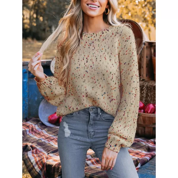 imageCUPSHE Women Pullover Sweater Rainbow Pom Ribbed Long Sleeves Colorful Jumper TopsTeddy
