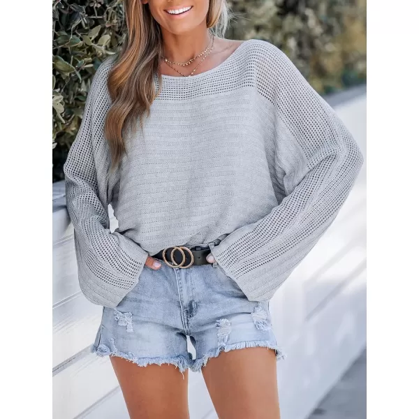 imageCUPSHE Women Pullover Sweater Ribbed OneShoulder Cutout Long Sleeves Jumper TopsGrey