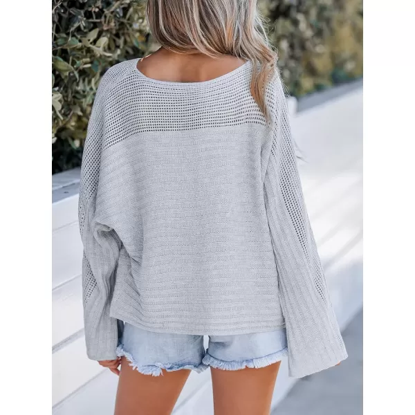 imageCUPSHE Women Pullover Sweater Ribbed OneShoulder Cutout Long Sleeves Jumper TopsGrey