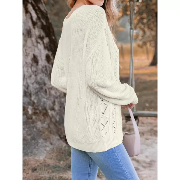 imageCUPSHE Women Pullover Sweaters Cutout Cable Knit OneShoulder Drop Sleeve Single Strap Ribbed JumperWhite