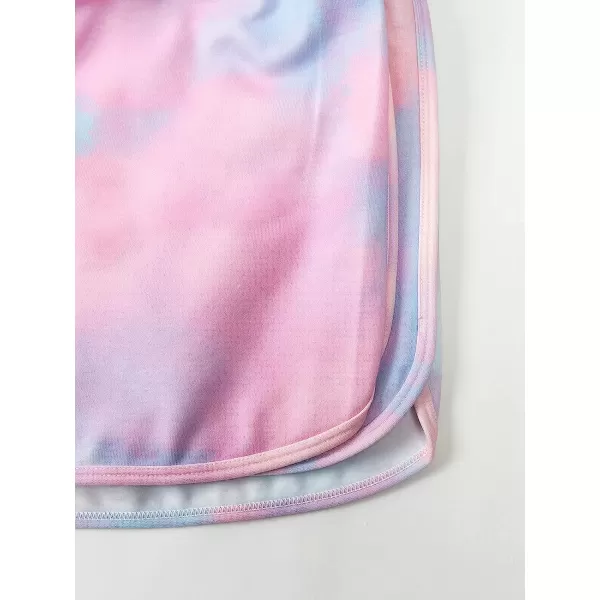 imageCUPSHE Women Short Sweatpants Drawstring Waist Tie Dye Casual Boy ShortsMulticolor