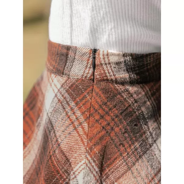imageCUPSHE Women Skirts High Waist High Waist Plaid Mini Skirt Holiday Short Skirts Party ChristmasRed