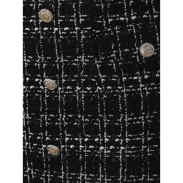 imageCUPSHE Women Skirts Tweed High Waist Mini Skirt Short SkirtsBlack