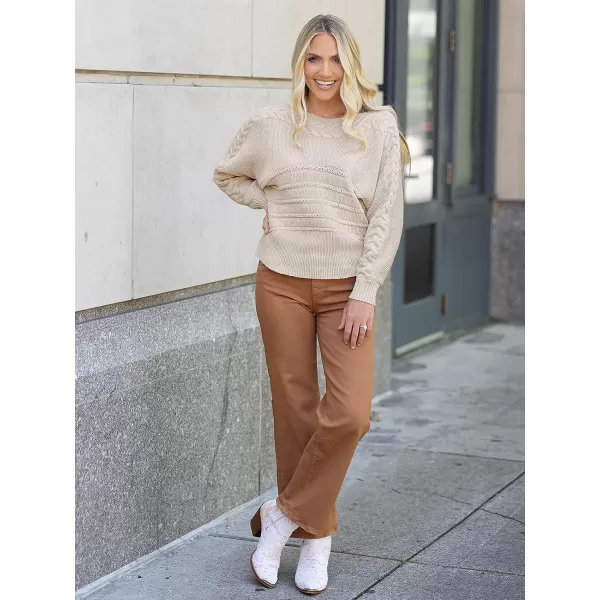 imageCUPSHE Women Sweater Dress Long Sleeve Pullover Apricot SweaterApricot